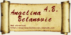 Angelina Belanović vizit kartica